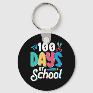 Porte-clés 100 Jours De Classe Mignonne Enfants Élèves