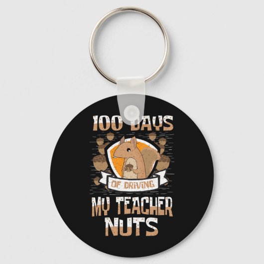 Porte-clés 100 Jours De Conduite Mon Enseignant Nuts 100e Jou (Recto)