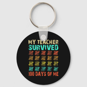 Porte-clés 100 Jours de l'école Enfants 100e Jour de l'école 