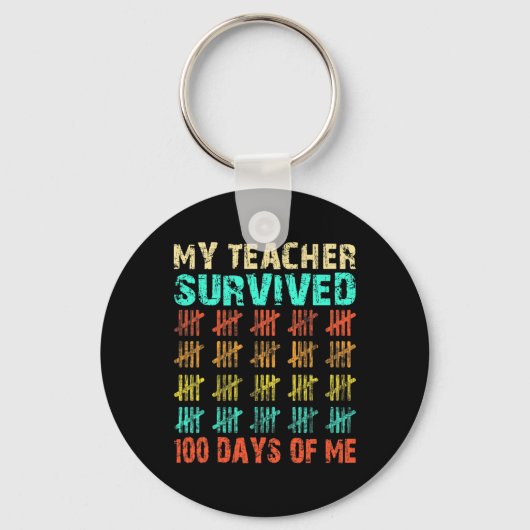 Porte-clés 100 Jours de l'école Enfants 100e Jour de l'école  (Recto)