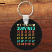 Porte-clés 100 Jours de l'école Enfants 100e Jour de l'école  (Recto)