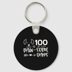 Porte-clés 100 Jours De Pawsomesse Chien Mignonne Chien Chien