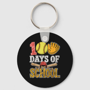Porte-clés 100 Jours De Softball Scolaire Drôle 100E Jour Spo
