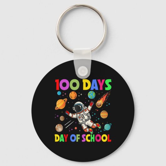 Porte-clés 100 Jours D'École Astronaut Spatial 100E Jour (Recto)