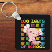 Porte-clés 100 Jours D'école Axolotl Enseignant (Recto)