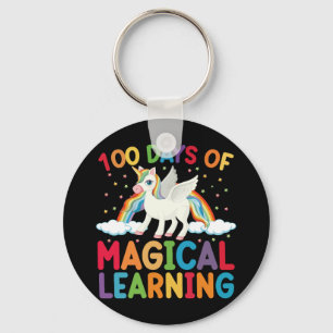 Porte-clés 100 jours d'école d'apprentissage magique Licorne