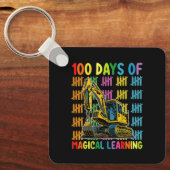 Porte-clés 100 jours d'école de pelles mécaniques d'apprentis (Recto)