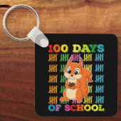 Porte-clés 100 Jours D'école Écureuil Enseignant (Recto)