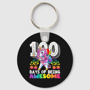 Porte-clés 100 Jours D'École Flossing Unicorn Don Pour Filles
