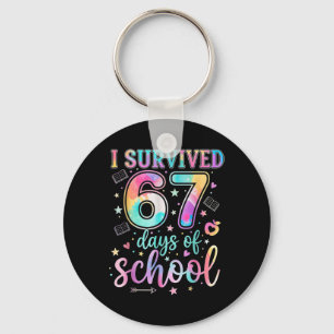 Porte-clés 100 jours d'école j'ai survécu 67 jours d'école Te