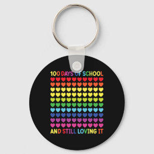 Porte-clés 100 Jours d'école Mignonne Enseignants de Coeur et