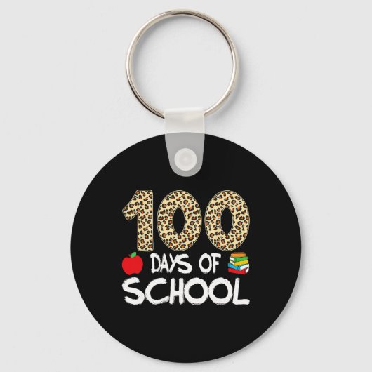 Porte-clés 100 Jours D'école Professeur Léopard 100ème Jour D (Recto)