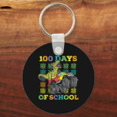 Porte-clés 100 Jours D'école Trex 100 Jours Plus Intelligents (Recto)