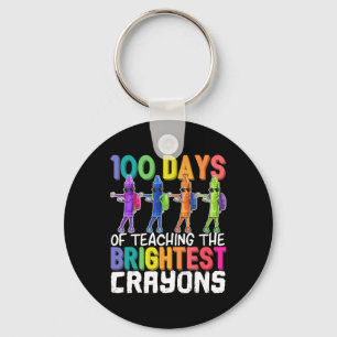 Porte-clés 100 Jours d'enseignement des plus brillants Crayon