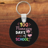 Porte-clés 100 Jours Extraordinaires D'École Mignonne Flamant (Recto)