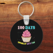 Porte-clés 100 Jours Fun Pink Cupcake 100E Jour De S (Recto)