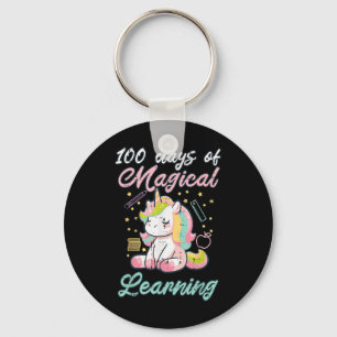 Porte-clés 100 jours Magical Learning Unicorn 100th Day Girls