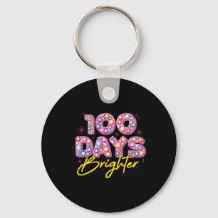 Porte-clés 100 Jours Plus Brighter Joyeux 100ème Jour De Diam