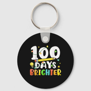 Porte-clés 100 Jours Plus Brighter Joyeux 100ème Jour De L'Éc