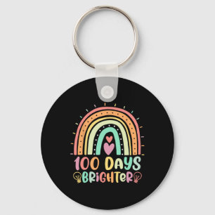 Porte-clés 100 Jours plus lumineux Arc-en-ciel Joyeux 100e Jo