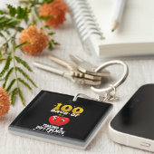 Porte-clés 100 jours pour faire une différence Apple (Devant Droit)