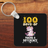 Porte-clés 100 jours pour faire une différence École Licorne (Recto)