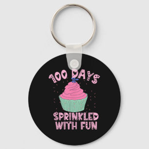Porte-clés 100 Jours Saupoudrés De Cupcake Fun 100E Jour De S