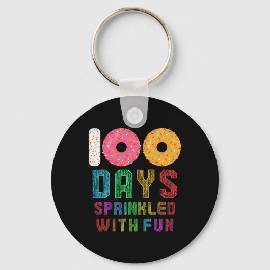 Porte-clés 100 Jours Saupoudrés De Fun 100E Jour D'École (Recto)