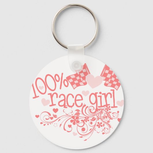 Porte-clés 100% Race Girl (Recto)