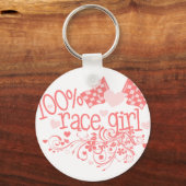 Porte-clés 100% Race Girl (Recto)