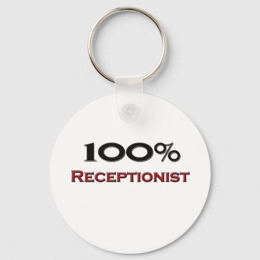 Porte-clés 100 % réceptionniste (Recto)