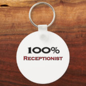 Porte-clés 100 % réceptionniste (Recto)