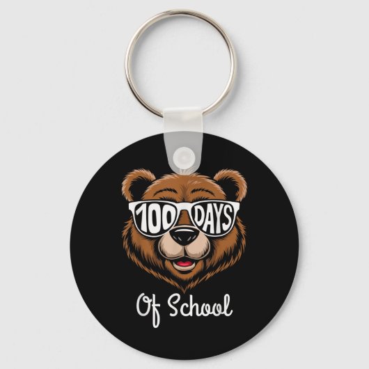 Porte-clés 100e Jour De Cool D'École Ours 100 Jours Plus Inte (Recto)