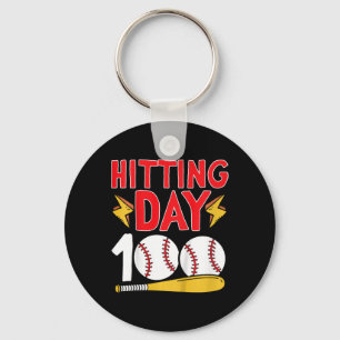 Porte-clés 100E Jour De L'École Baseball 100 Jours De L'École