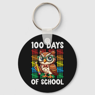 Porte-clés 100e Jour De L'École Enseignant Chouette Pencil Jo