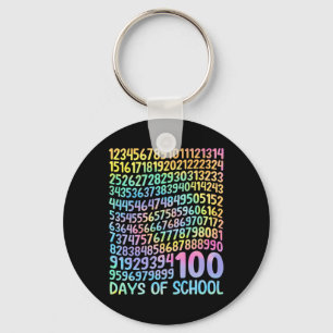 Porte-clés 100e Jour De L'École Enseignant Enfants 100 Jours