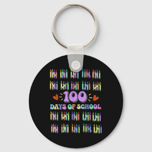 Porte-clés 100e Jour De L'École Enseignant Enfants 100 Jours