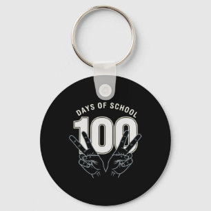 Porte-clés 100e jour d'école drôle pour l'enseignant ou l'élè