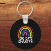 Porte-clés 100e jour d'école Professeur 100 jours plus intell (Recto)