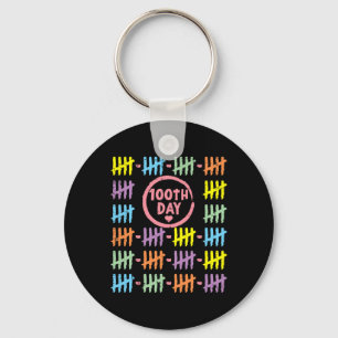 Porte-clés 100e Jour Rainbow Lines Marque 100 Jours De Sc