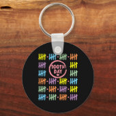 Porte-clés 100e Jour Rainbow Lines Marque 100 Jours De Sc (Recto)