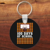 Porte-clés 100th Day Of School Basketball Kids 100 Days Of Sc (Recto)