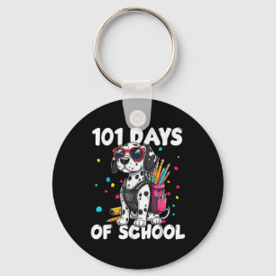 Porte-clés 101 Jours D'École Chien Garçon Enfant 100E Jour D'