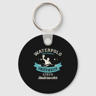 Porte-clés 109.Waterpolo What Happens Underwater Stays