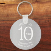Porte-clés 10 ans anniversaire d'entreprise fête cadeau (Recto)