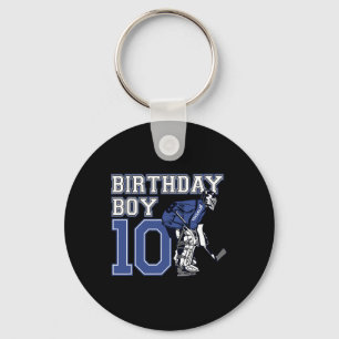Porte-clés 10 ans de hockey sur glace gardien de but à thème