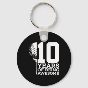 Porte-clés 10 ans d'être magnifique Golf 10e anniversaire 1