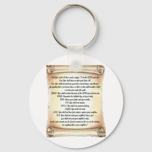Porte-clés 10 commandments (Recto)