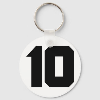Porte-clés 10 dix nombre