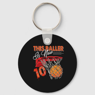 Porte-clés 10e anniversaire Basketball Amusant 10 ans Enfants